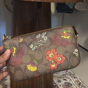 Coach Brown Floral Nolita bag